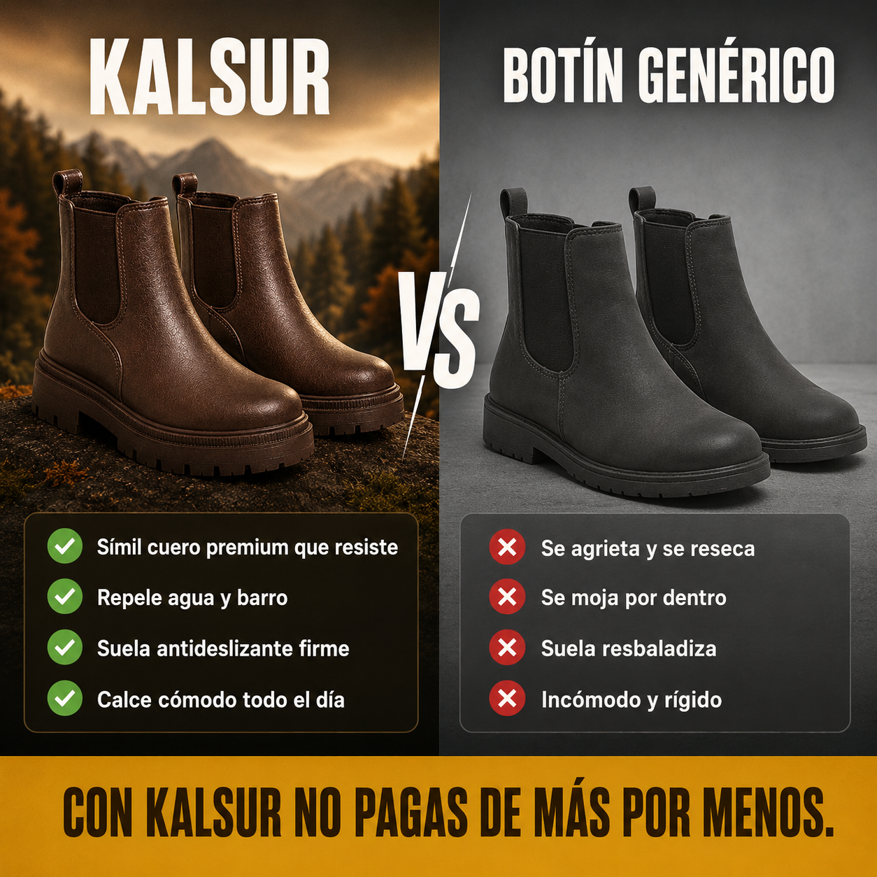 Botín de Cuero Confort Aysén | OFERTA CYBERDAY 2026