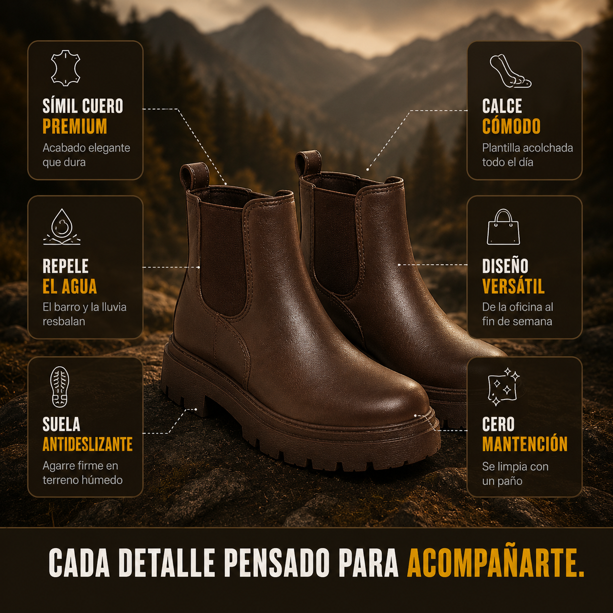 Botín de Cuero Confort Aysén | OFERTA CYBERDAY 2026