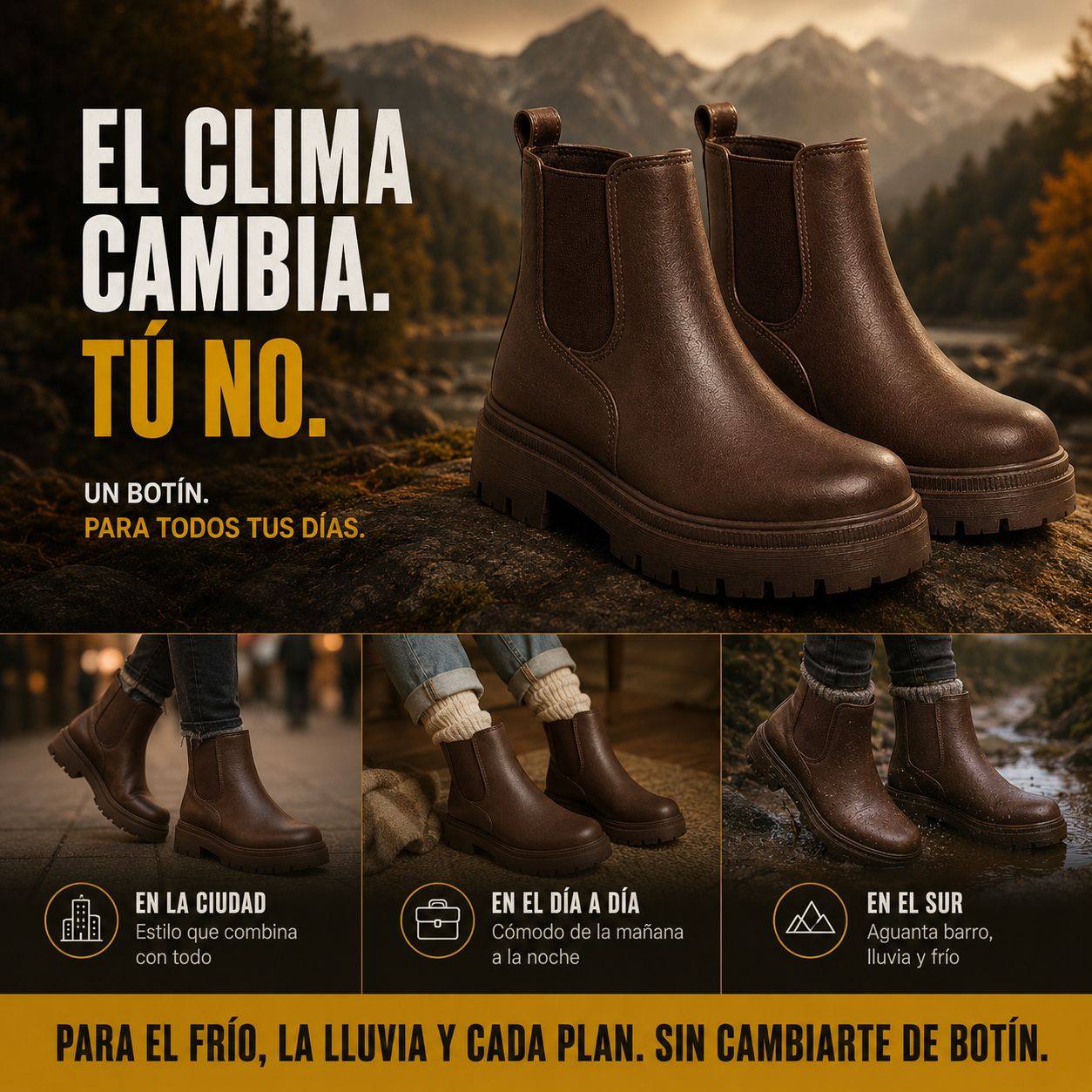 Botín de Cuero Confort Aysén | OFERTA CYBERDAY 2026