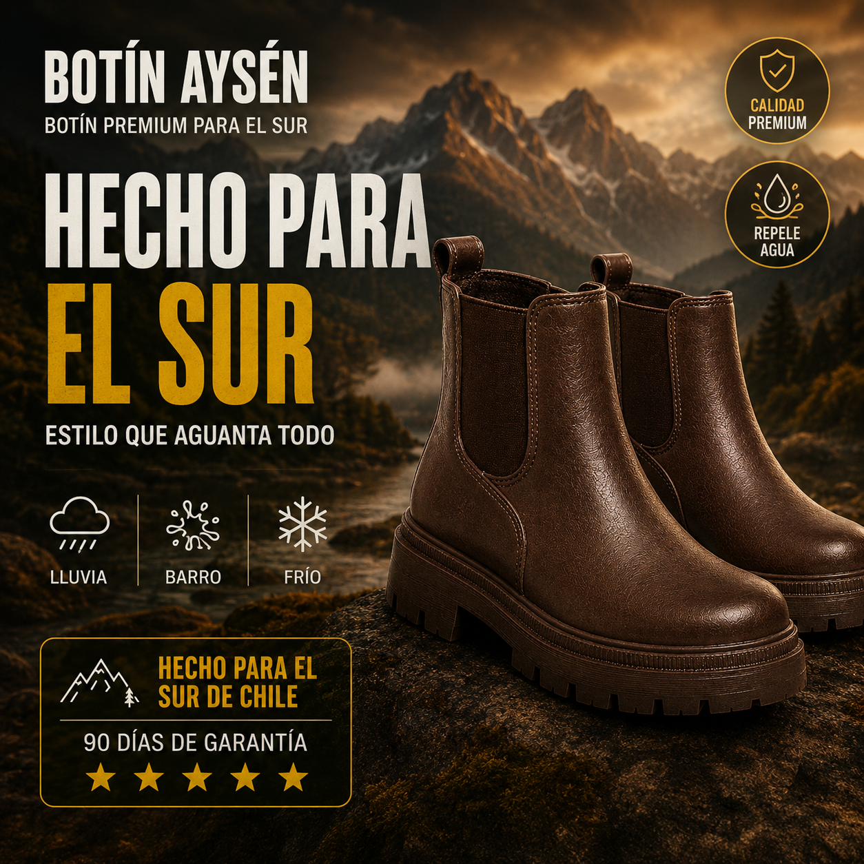 Botín de Cuero Confort Aysén | OFERTA CYBERDAY 2026