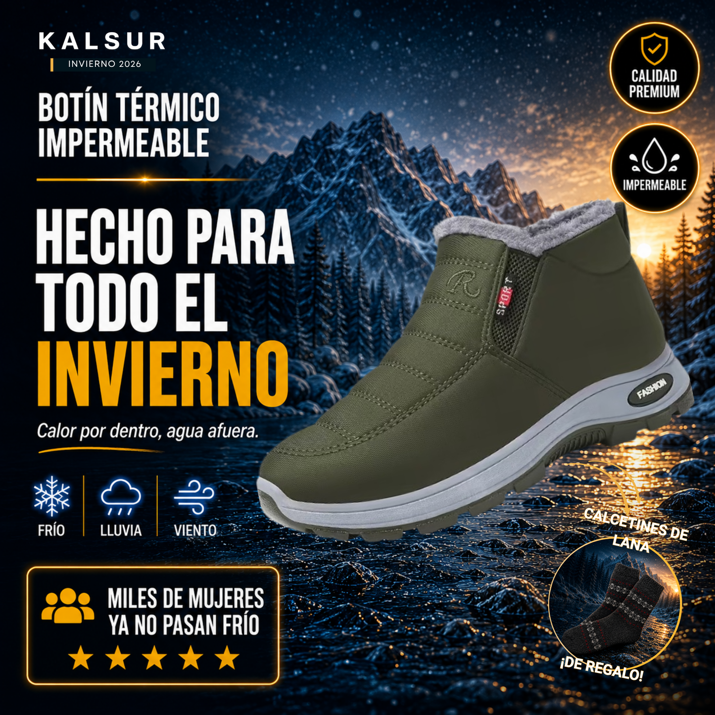 Botín Impermeable Térmico Queulat | EDICIÓN INVIERNO 2026